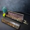 Wood Incense Stick Holder Handmade Rosewood Holder Fragrance Burner Tray Agarbatti Dhoop Ash Catcher Conical Box Shape Incense Holder for Temple Decor